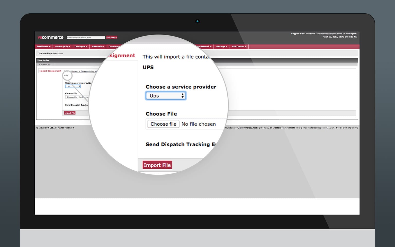 UPS Worldship Courier Export Visualsoft